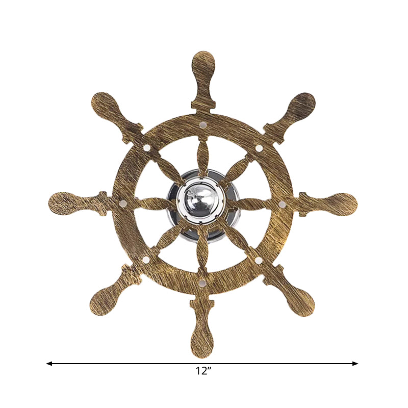 Modern Lovely Wall Light Wood Single Light Brown Sconce Light for Corridor Nursing Room Clearhalo 'Wall Lamps & Sconces' 'Wall Lights' Lighting' 173056