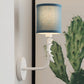 Modern Style Wall Light with Antlers Cylinder Shade 1 Light Metal Sconce Light for Foyer Blue Clearhalo 'Wall Lamps & Sconces' 'Wall Lights' Lighting' 173068