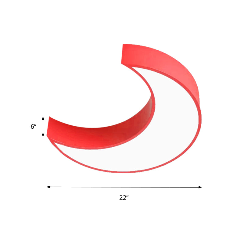 Crescent Child Bedroom Ceiling Mount Light Acrylic Lovely Ceiling Fixture Light Clearhalo 'Ceiling Lights' 'Close To Ceiling Lights' 'Close to ceiling' 'Flush mount' Lighting' 173317