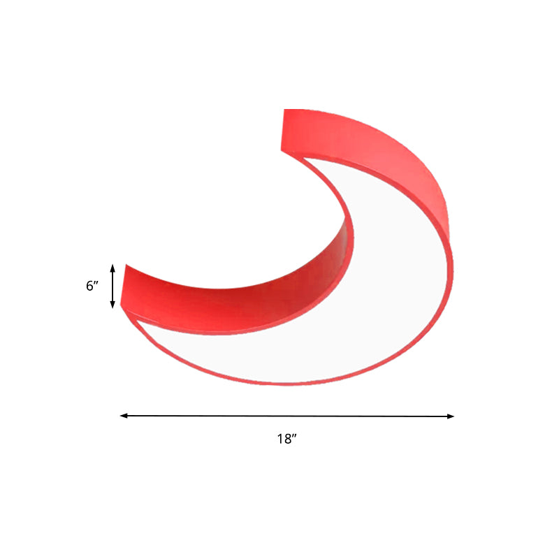 Crescent Child Bedroom Ceiling Mount Light Acrylic Lovely Ceiling Fixture Light Clearhalo 'Ceiling Lights' 'Close To Ceiling Lights' 'Close to ceiling' 'Flush mount' Lighting' 173318