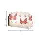 Girls Bedroom Wall Sconce with Etched Pink Butterfly Metal Romantic White Wall Lamp Clearhalo 'Wall Lamps & Sconces' 'Wall Lights' Lighting' 173352
