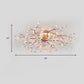 Metallic Branch Ceiling Lamp Dining Room Multi-Head Stunning Semi Flush Ceiling Light in Rose Gold Clearhalo 'Ceiling Lights' 'Close To Ceiling Lights' 'Close to ceiling' 'Semi-flushmount' Lighting' 173399