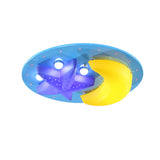 Blue Star Moon Ceiling Mount Light Cartoon Wood Ceiling Lamp for Boys Girls Bedroom Clearhalo 'Ceiling Lights' 'Close To Ceiling Lights' 'Close to ceiling' 'Flush mount' Lighting' 173445