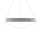 18"/23.5" Long Metal Triangle Suspension Lighting Modern Led White/Black/Silver Hanging Lamp in White/Warm Light Clearhalo 'Ceiling Lights' 'Modern Pendants' 'Modern' 'Pendant Lights' 'Pendants' Lighting' 173473