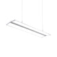Rectangular Pendant Lighting Modern Metal Led 23.5"/47" Wide Silver Hanging Ceiling Lamp Kit with White Acrylic Diffuser Clearhalo 'Ceiling Lights' 'Modern Pendants' 'Modern' 'Pendant Lights' 'Pendants' Lighting' 173560
