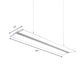 Rectangular Pendant Lighting Modern Metal Led 23.5"/47" Wide Silver Hanging Ceiling Lamp Kit with White Acrylic Diffuser Clearhalo 'Ceiling Lights' 'Modern Pendants' 'Modern' 'Pendant Lights' 'Pendants' Lighting' 173562
