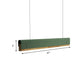 Rectangle Ceiling Pendant Light Modernism Wood and Metal 23.5"/35.5"/47" Wide 1 Light White/Pink/Yellow Hanging Lamp Kit Clearhalo 'Ceiling Lights' 'Modern Pendants' 'Modern' 'Pendant Lights' 'Pendants' Lighting' 173696