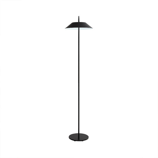 Half Conical Floor Standing Lamp Simplicity Iron LED Black/White/Gold Standing Lamp for Living Room Clearhalo 'Floor Lamps' 'Lamps' Lighting' 173748