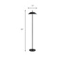 Half Conical Floor Standing Lamp Simplicity Iron LED Black/White/Gold Standing Lamp for Living Room Clearhalo 'Floor Lamps' 'Lamps' Lighting' 173749