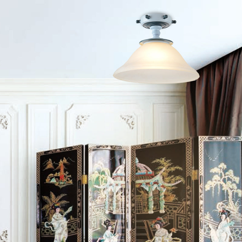 Restaurant Cafe Pendant Lighting Metal & Frosted Glass Nautical Style Hanging Lamp in Blue Clearhalo 'Ceiling Lights' 'Close To Ceiling Lights' 'Glass shade' 'Glass' 'Pendant Lights' 'Pendants' Lighting' 173821