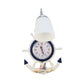 Glass Bell Sconce Light with Anchor Clock 1 Light Mediterranean Wall Lamp in White for Hotel Clearhalo 'Wall Lamps & Sconces' 'Wall Lights' Lighting' 173845
