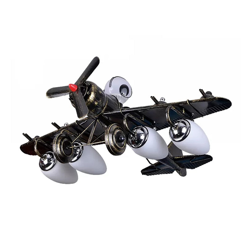 Cool Fighter Airplane Pendant Light Metal 5 Lights Pendant Lamp for Kindergarten Bedroom Clearhalo 'Ceiling Lights' 'Chandeliers' Lighting' options 17388