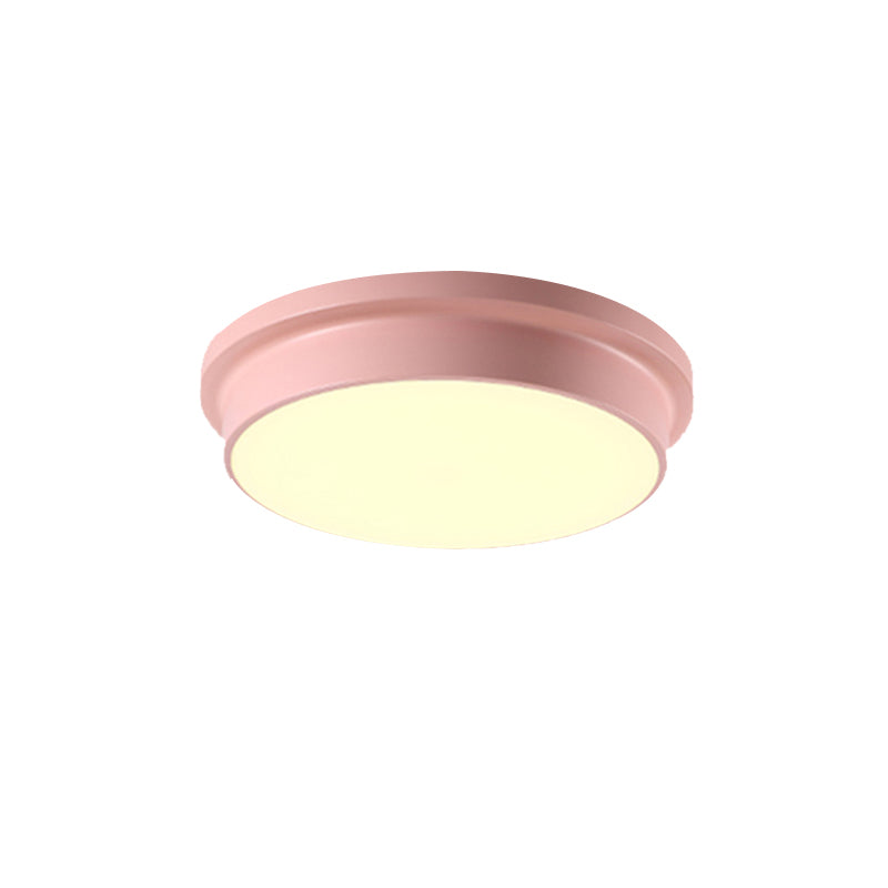 Nordic Macaron Colored Ceiling Light Round Shape Acrylic Flushmount Light for Child Bedroom Clearhalo 'Ceiling Lights' 'Close To Ceiling Lights' 'Close to ceiling' 'Flush mount' Lighting' 173914