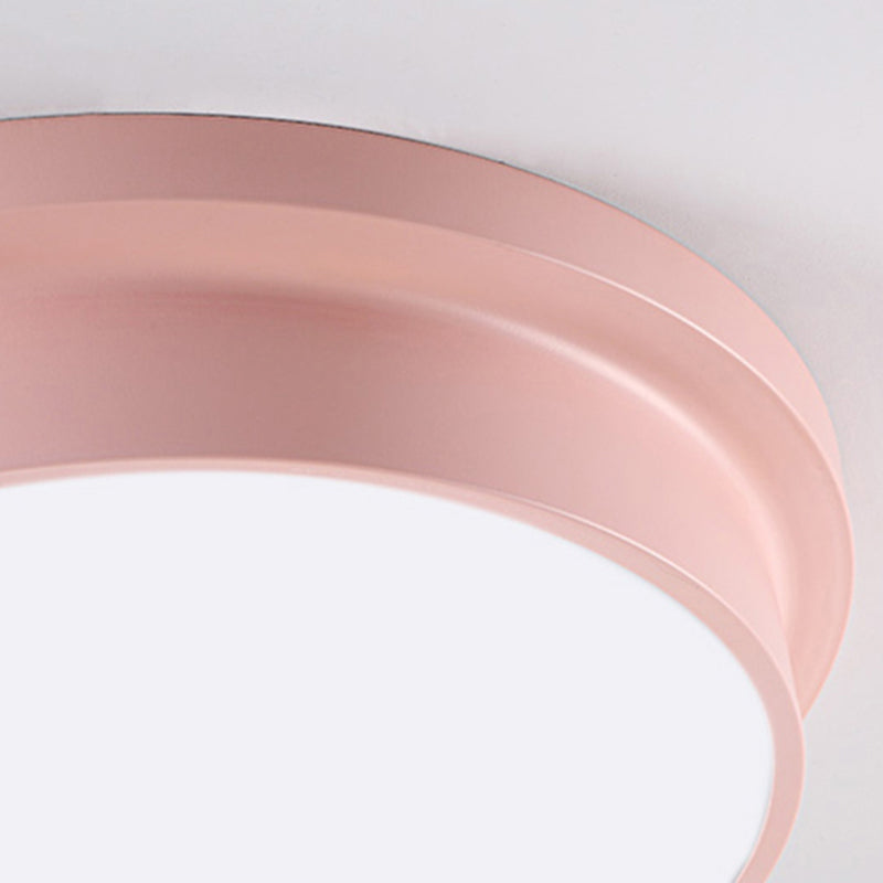 Nordic Macaron Colored Ceiling Light Round Shape Acrylic Flushmount Light for Child Bedroom Clearhalo 'Ceiling Lights' 'Close To Ceiling Lights' 'Close to ceiling' 'Flush mount' Lighting' 173915