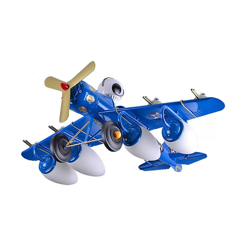 Cool Fighter Airplane Pendant Light Metal 5 Lights Pendant Lamp for Kindergarten Bedroom Clearhalo 'Ceiling Lights' 'Chandeliers' Lighting' options 17392