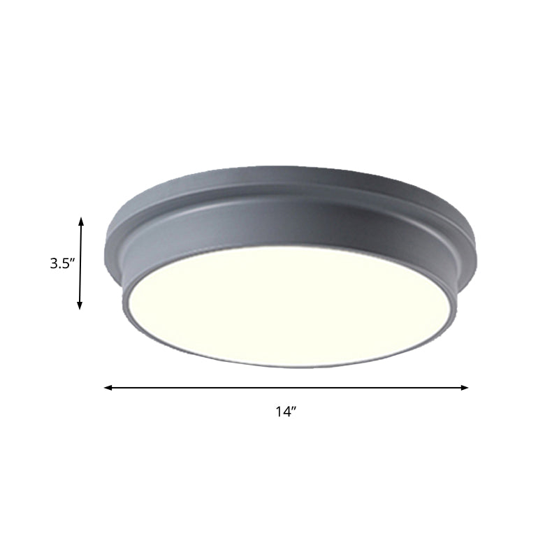 Nordic Macaron Colored Ceiling Light Round Shape Acrylic Flushmount Light for Child Bedroom Clearhalo 'Ceiling Lights' 'Close To Ceiling Lights' 'Close to ceiling' 'Flush mount' Lighting' 173924
