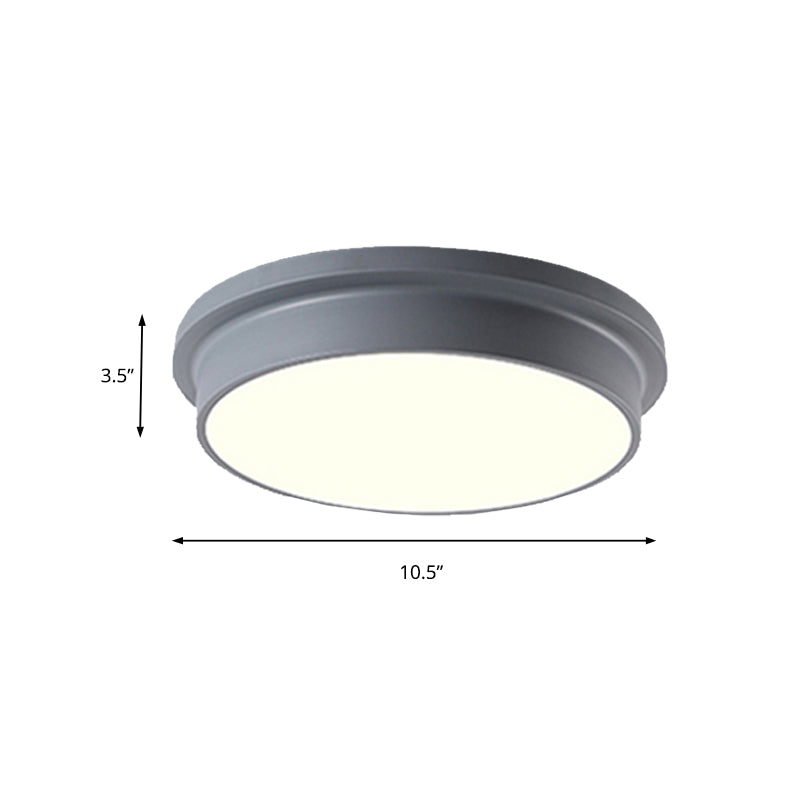 Nordic Macaron Colored Ceiling Light Round Shape Acrylic Flushmount Light for Child Bedroom Clearhalo 'Ceiling Lights' 'Close To Ceiling Lights' 'Close to ceiling' 'Flush mount' Lighting' 173925