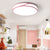 Candy Colored Circular Flush Ceiling Light Macaron Style Acrylic Ceiling Lamp for Office Pink Clearhalo 'Ceiling Lights' 'Close To Ceiling Lights' 'Close to ceiling' 'Flush mount' Lighting' 173935