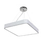 14"/18"/23.5" Wide Metal Square Pendant Lighting Modern Led Black/Silver Ceiling Lamp Fixture with Recessed Diffuser Clearhalo 'Ceiling Lights' 'Modern Pendants' 'Modern' 'Pendant Lights' 'Pendants' Lighting' 174244