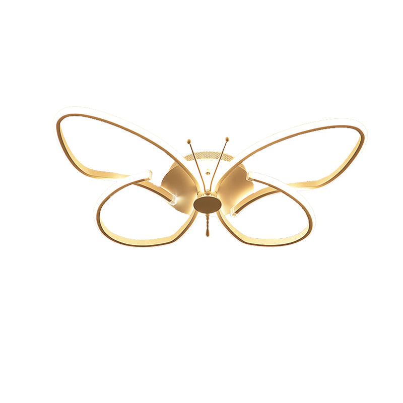 Acrylic Butterfly Ceiling Light Contemporary Flush Mount Light in White for Nursing Room Clearhalo 'Ceiling Lights' 'Close To Ceiling Lights' 'Close to ceiling' Lighting' 174344