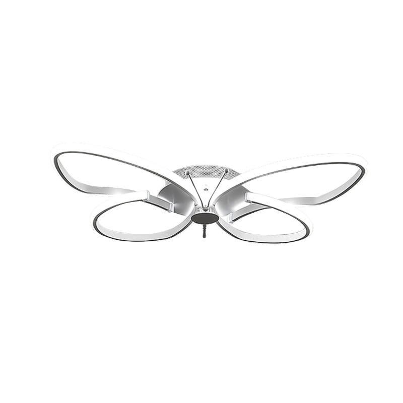 Acrylic Butterfly Ceiling Light Contemporary Flush Mount Light in White for Nursing Room Clearhalo 'Ceiling Lights' 'Close To Ceiling Lights' 'Close to ceiling' Lighting' 174346