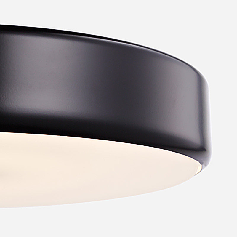 Modernist Style LED Hanging Lamp with Metallic Shade Black/White Round Pendant Lighting for Dining Room Clearhalo 'Ceiling Lights' 'Modern Pendants' 'Modern' 'Pendant Lights' 'Pendants' Lighting' 174774