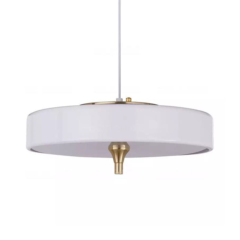 Modernist Style LED Hanging Lamp with Metallic Shade Black/White Round Pendant Lighting for Dining Room Clearhalo 'Ceiling Lights' 'Modern Pendants' 'Modern' 'Pendant Lights' 'Pendants' Lighting' 174779