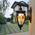 Lantern Wall Light Vintage Stained Glass 1 Head Wall Lantern with Dragonfly Pattern for Balcony Antique Bronze Clearhalo 'Industrial' 'Middle century wall lights' 'Tiffany wall lights' 'Tiffany' 'Wall Lamps & Sconces' 'Wall Lights' Lighting' 174787
