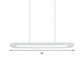 Oval Office Ceiling Light Acrylic 31.5"/39" Wide LED Modernism Pendant in Warm/White/Natural Light Clearhalo 'Ceiling Lights' 'Modern Pendants' 'Modern' 'Pendant Lights' 'Pendants' Lighting' 174883