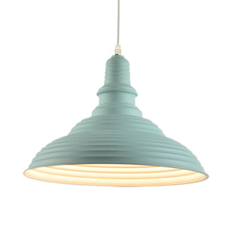 Pot-lid Shade Hanging Ceiling Light with Ruffle Design Nordic Metal Gray/Pink/Yellow Dining Room Pendant lamp Clearhalo 'Art Deco Pendants' 'Cast Iron' 'Ceiling Lights' 'Ceramic' 'Crystal' 'Industrial Pendants' 'Industrial' 'Metal' 'Middle Century Pendants' 'Pendant Lights' 'Pendants' 'Tiffany' Lighting' 174962