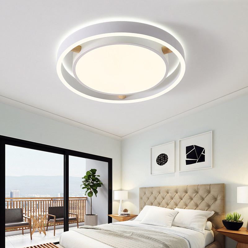 Nordic Style Flush Mount Light Acrylic Metal Ceiling Lamp in Red for Kindergarten White Warm Clearhalo 'Ceiling Lights' 'Close To Ceiling Lights' 'Close to ceiling' 'Flush mount' Lighting' 175120