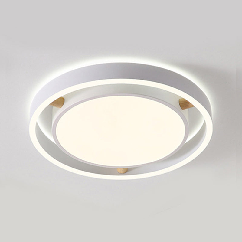 Nordic Style Flush Mount Light Acrylic Metal Ceiling Lamp in Red for Kindergarten Clearhalo 'Ceiling Lights' 'Close To Ceiling Lights' 'Close to ceiling' 'Flush mount' Lighting' 175126