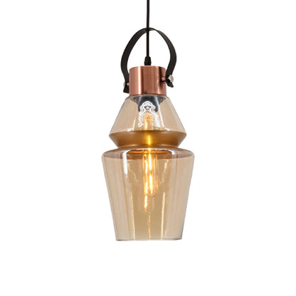 Gourd/Cone Glass Pendant Lighting Modernist 1 Light Brown Hanging Ceiling Fixture for Dining Room Brown A Clearhalo 'Ceiling Lights' 'Glass shade' 'Glass' 'Modern Pendants' 'Modern' 'Pendant Lights' 'Pendants' Lighting' 175209