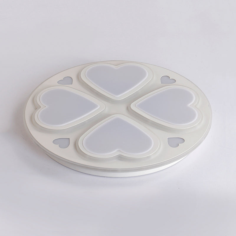 Acrylic Heart Petal Ceiling Light Modern Stylish Flush Mount Light in White Finish for Bathroom Clearhalo 'Ceiling Lights' 'Close To Ceiling Lights' 'Close to ceiling' 'Flush mount' Lighting' 175237