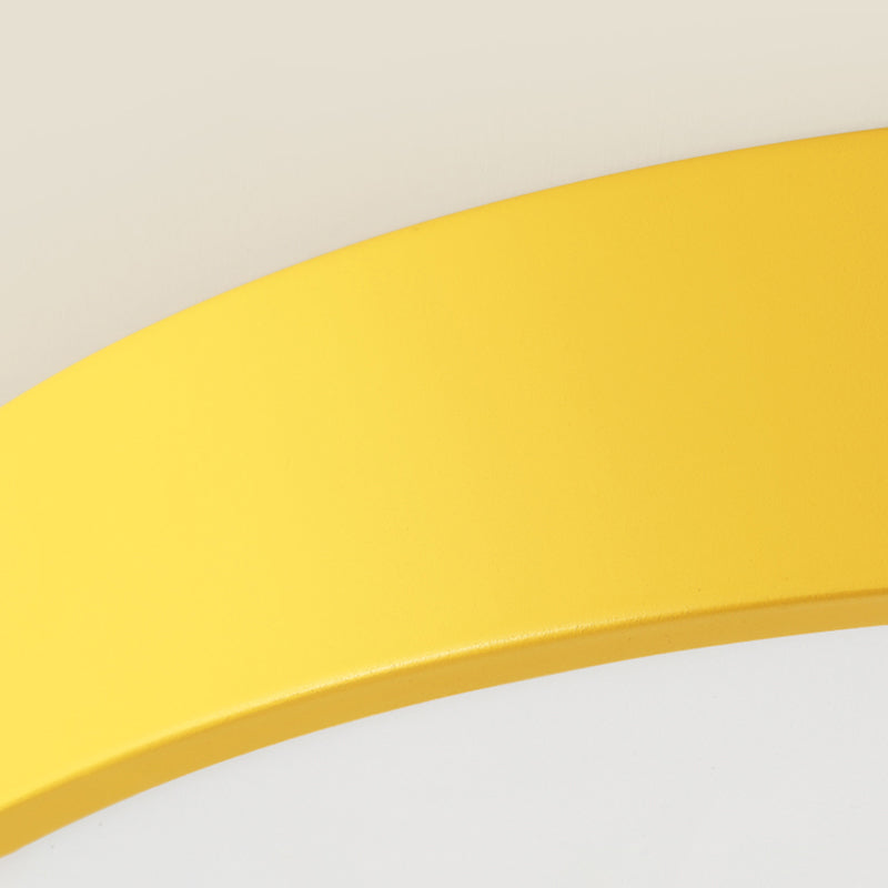 Lovely Circular Ceiling Mount Light Acrylic LED Flush Light in Yellow with Giraffe for Baby Bedroom Clearhalo 'Ceiling Lights' 'Close To Ceiling Lights' 'Close to ceiling' 'Flush mount' Lighting' 175463