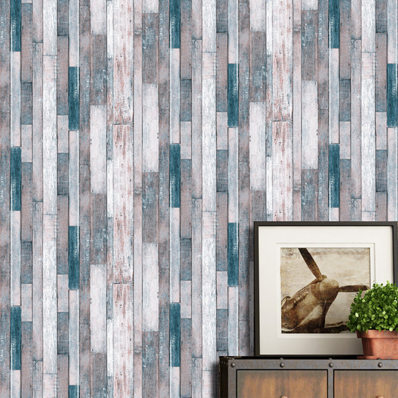 Pastel Painted Wood Wallpaper Roll Waterproofing Farmhouse Sitting Room Wall Art Clearhalo 'Country wall decor' 'Rustic' 'Wallpaper' Wall Decor' 1756682