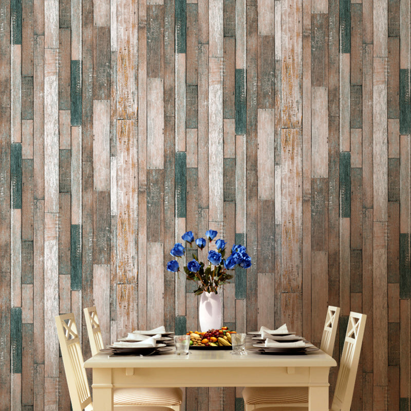 Pastel Painted Wood Wallpaper Roll Waterproofing Farmhouse Sitting Room Wall Art Green Clearhalo 'Country wall decor' 'Rustic' 'Wallpaper' Wall Decor' 1756697