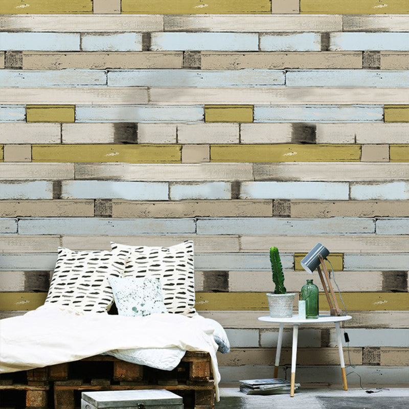 Waterproof Reclaimed Wood Wallpaper Roll PVC Cottage Wall Art for House Interior Clearhalo 'Country wall decor' 'Rustic' 'Wallpaper' Wall Decor' 1756722