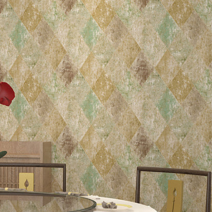 Weaving Wood Wallpaper Roll Rustic PVC Wall Art in Light Color for Bedroom, Unpasted Light Yellow Clearhalo 'Country wall decor' 'Rustic' 'Wallpaper' Wall Decor' 1756740