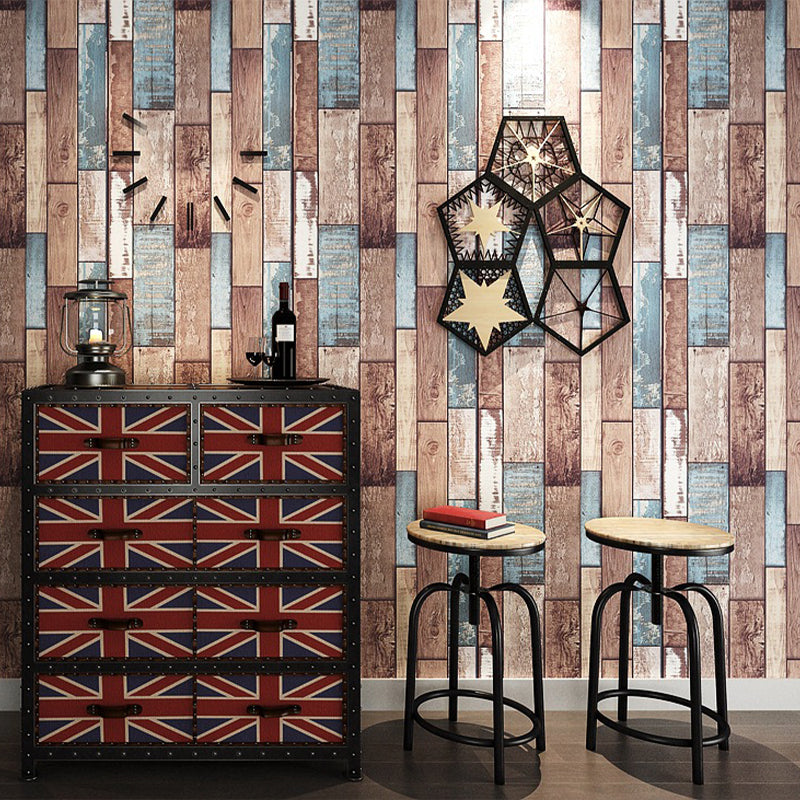 Country Basketweave Wood Wallpaper for Dining Room 57.1-sq ft Wall Decor in Soft Color Clearhalo 'Country wall decor' 'Rustic' 'Wallpaper' Wall Decor' 1756753