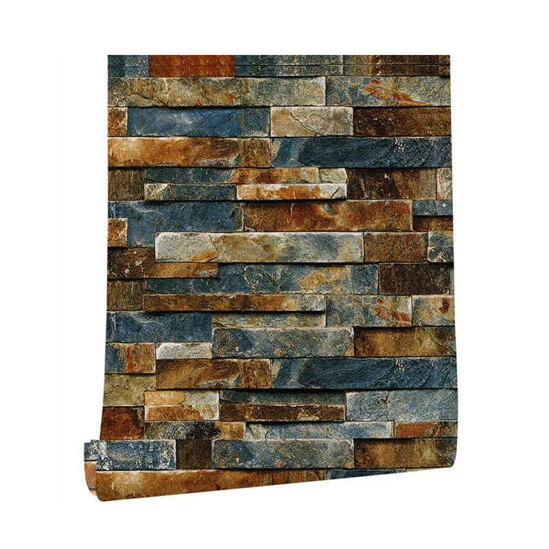 Multicolored Brick Wallpaper Peel off Industrial Bedroom Wall Covering, 19.5' x 17.5" Clearhalo 'Industrial wall decor' 'Industrial' 'Wallpaper' Wall Decor' 1756819