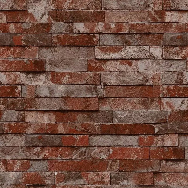 Industrial Construction Brick Wallpaper Pastel Color Stain-Proof Wall Art for Home