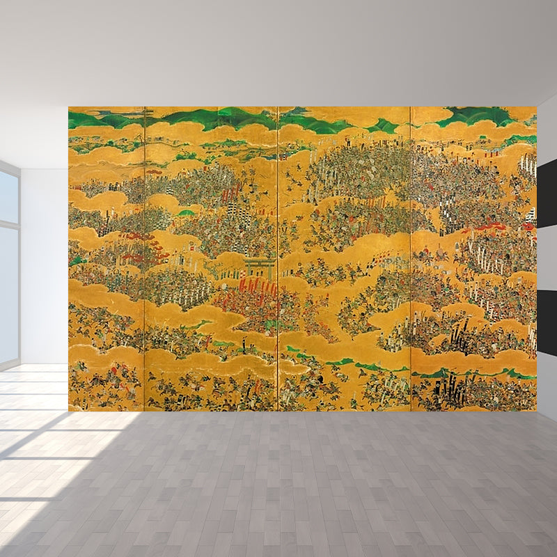 Full Size Illustration Modern Mural Wallpaper with Asian Ancient Figures in Light Color Clearhalo 'Wall Decor' 'Wall Mural' 1757009