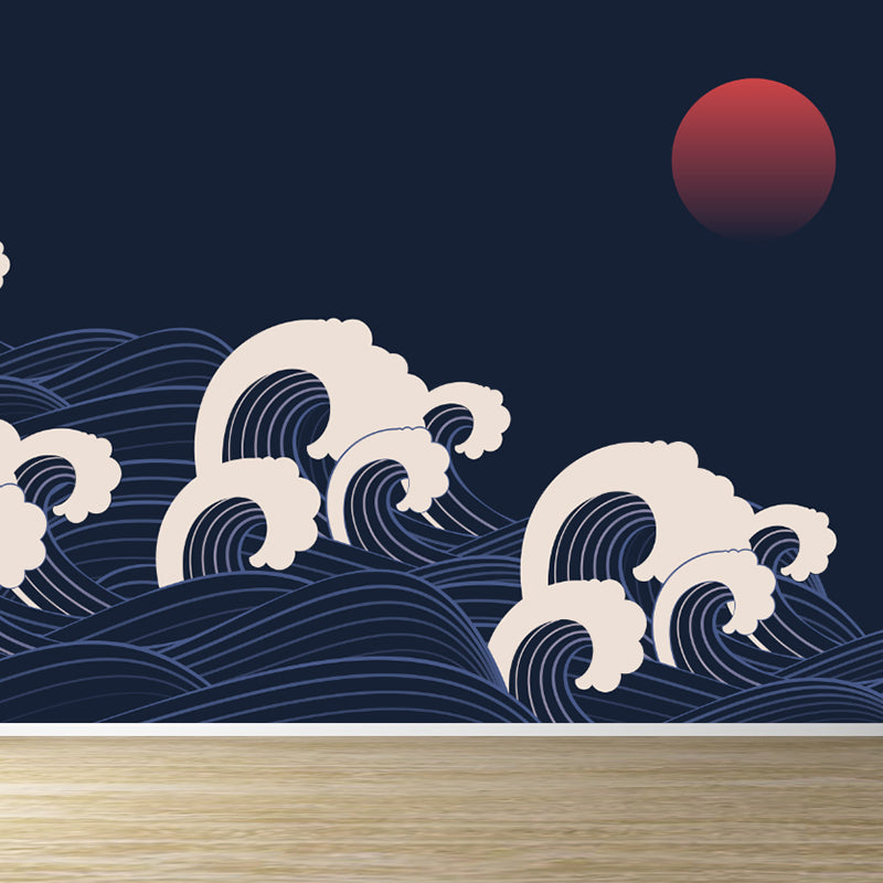 Non-Woven Decorative Wall Mural Modern Asian Pattern Wall Covering for Living Room Clearhalo 'Wall Decor' 'Wall Mural' 1757023