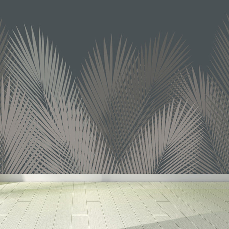 Pastel Color Leaves Mural Wallpaper Moisture-Proof Wall Covering for Living Room Clearhalo 'Wall Decor' 'Wall Mural' 1757083