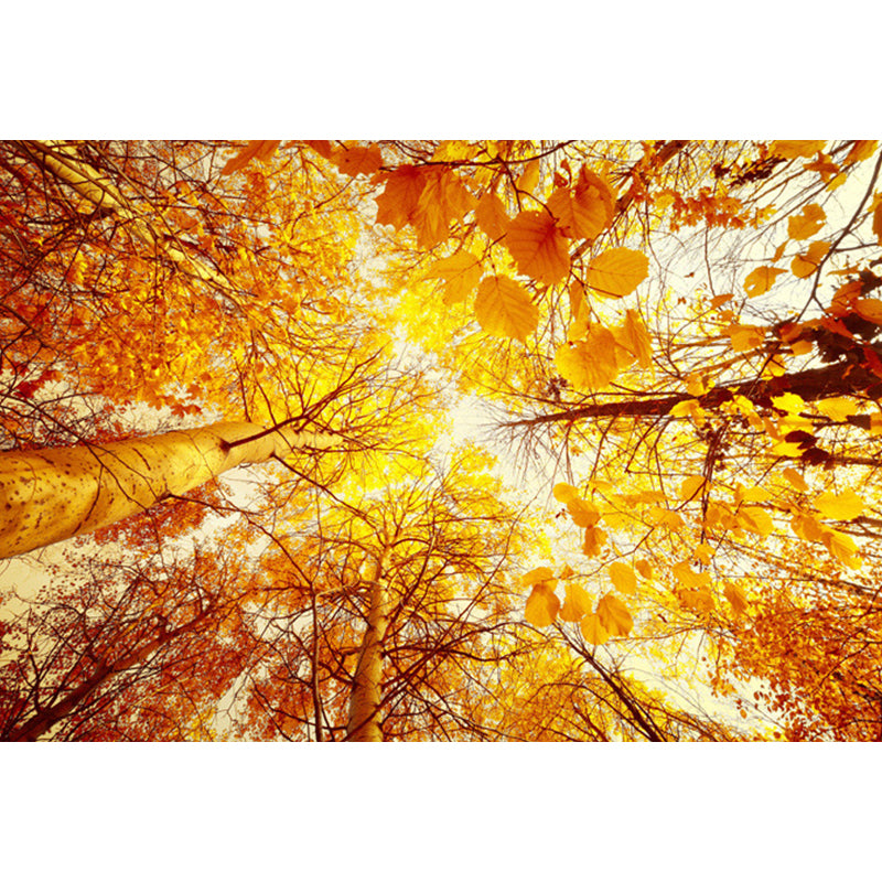 Pastel Color Leaves Mural Wallpaper Moisture-Proof Wall Covering for Living Room Clearhalo 'Wall Decor' 'Wall Mural' 1757100