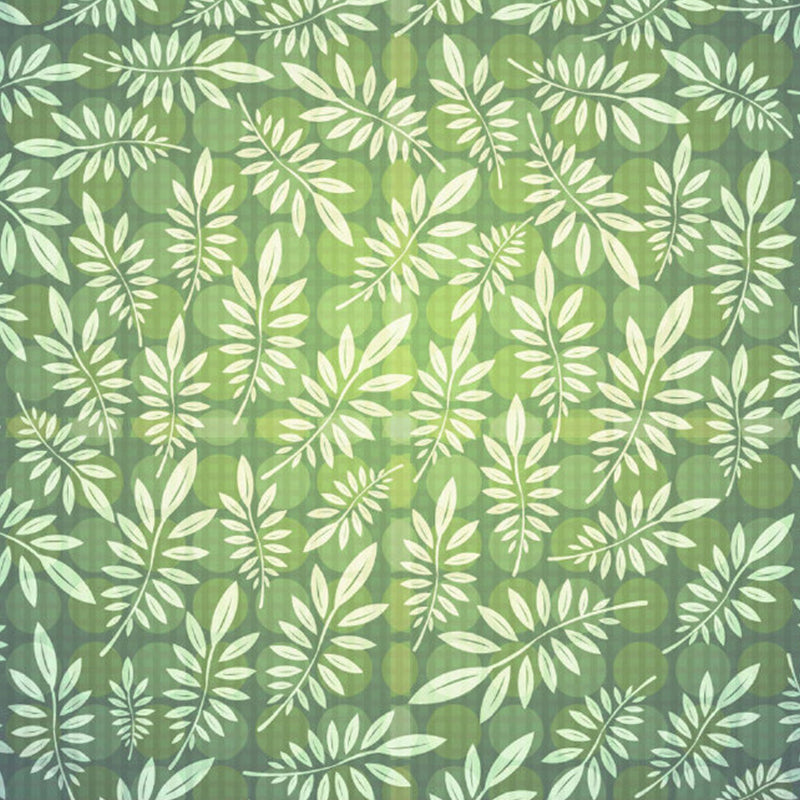 Illustration Style Leaves Wall Mural Giant Wall Covering for Dining Room, Custom Clearhalo 'Wall Decor' 'Wall Mural' 1757125