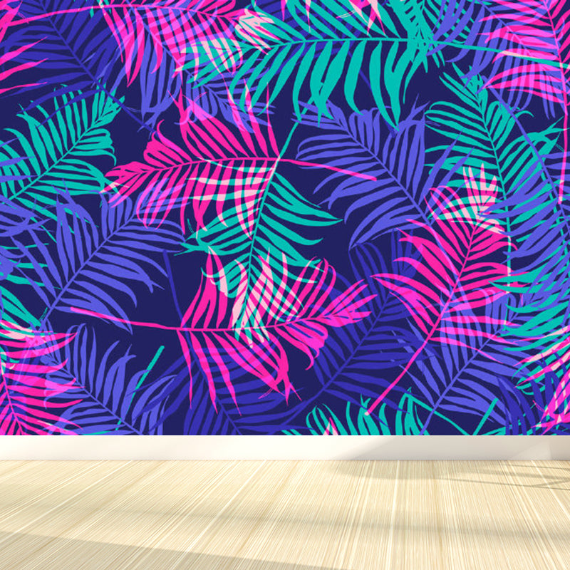 Soft Color Contemporary Mural Wallpaper Huge Botanical Wall Decor for Living Room Clearhalo 'Wall Decor' 'Wall Mural' 1757128