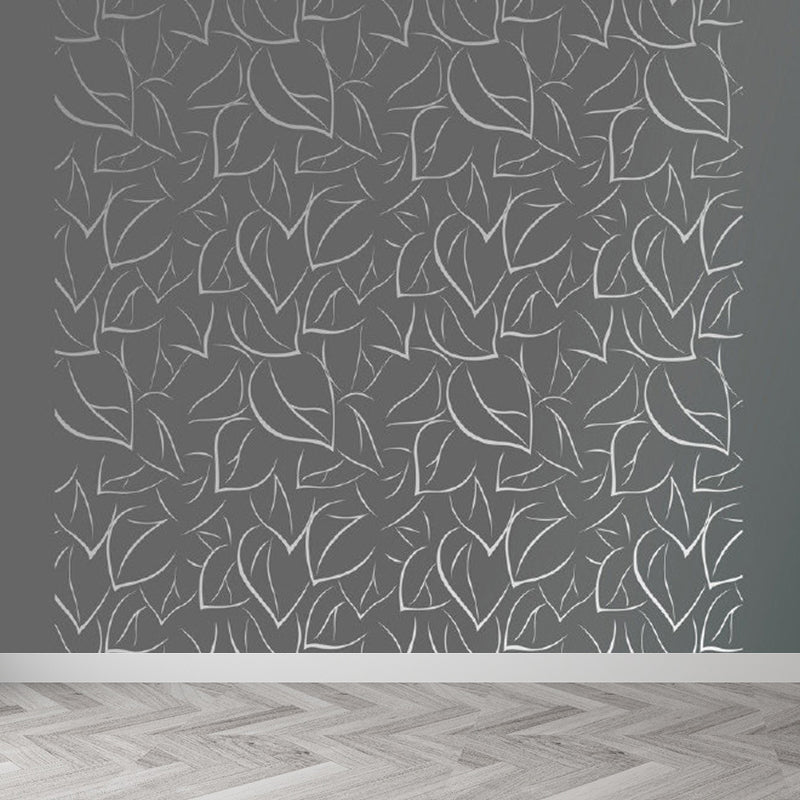 Stain Resistant Leaves Pattern Mural Non-Woven Modern Wall Decor for Girls Bedroom Clearhalo 'Wall Decor' 'Wall Mural' 1757154