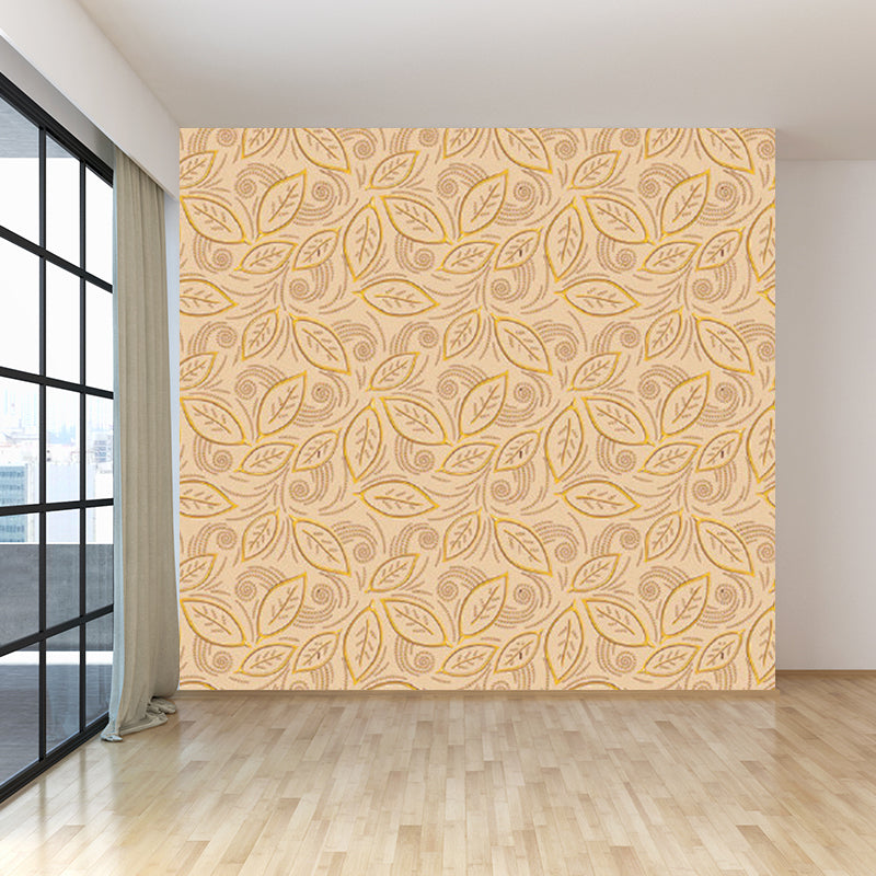 Various Leaves Wall Mural for Dining Room Illustration Wall Decor, Custom Printed Clearhalo 'Wall Decor' 'Wall Mural' 1757184